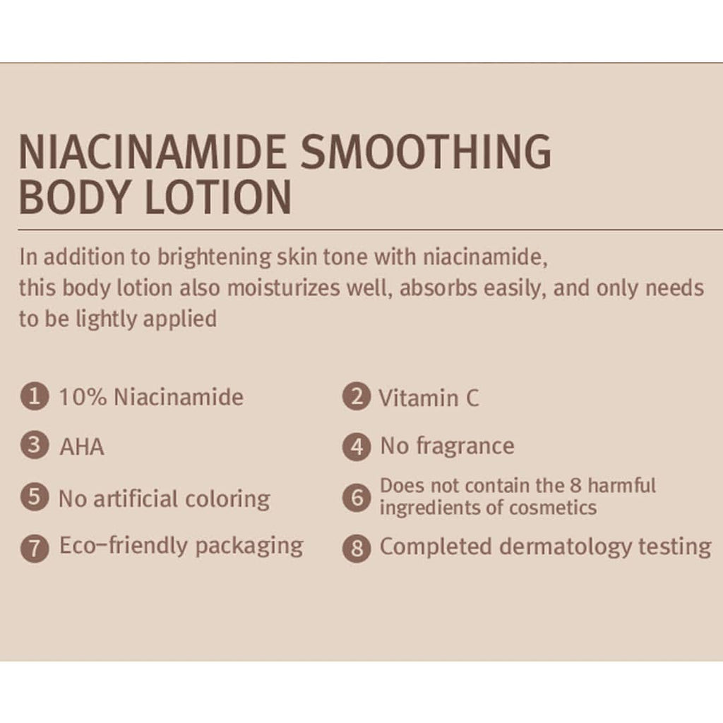 MIZON Niacinamide AHA Smoothing Body Lotion 10.14 oz